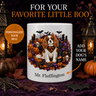Personalized Cavalier King Charles Spaniel Halloween Mug – front view with no handle