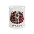 Personalized Dalmatian dog ceramic coffee mug with Halloween artwork and custom name — image 2