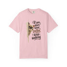Cat Peeking Coffee Tee — “If You Don’t Have Coffee, Keep Walking” T-Shirt