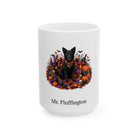 Personalized Croatian Sheepdog Halloween mug, 11oz white ceramic, with custom pet name on front