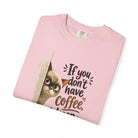 Cat Peeking Coffee Tee — “If You Don’t Have Coffee, Keep Walking” T-Shirt