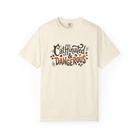 Catffinated & Dangerous Tee — Vintage Garment-Dyed Cat & Coffee T-Shirt