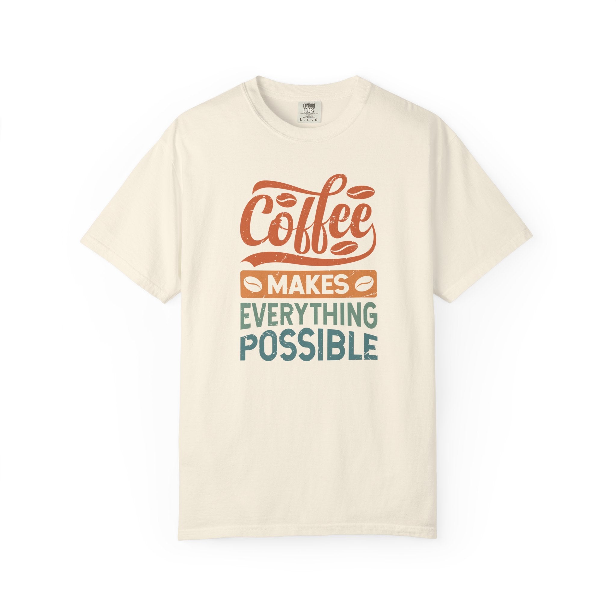 Coffee Makes Everything Possible T-Shirt | Comfort Colors 1717 | Retro Camping Graphic Tee