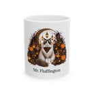 Personalized Ragdoll cat ceramic coffee mug with Halloween artwork and custom name — image 2