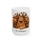 Personalized Orange Ginger Cat Halloween Mug – Custom Name