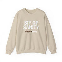 Sip Of Sanity Funny Coffee Sweatshirt | Gildan 18000 Unisex Fleece Crewneck
