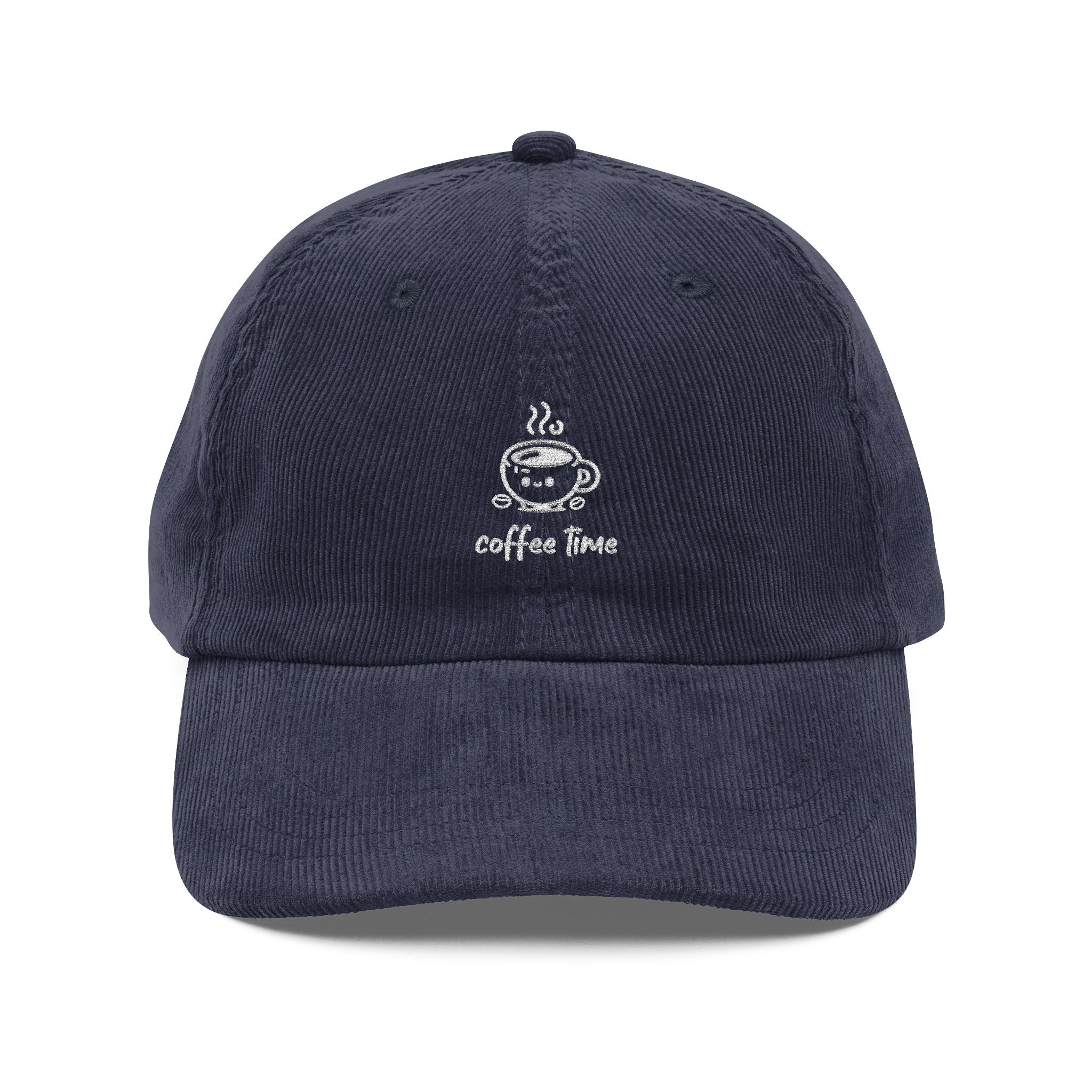 Vintage Corduroy Coffee Hat | Embroidered Cap | Retro Streetwear