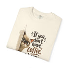 Cat Peeking Coffee Tee — “If You Don’t Have Coffee, Keep Walking” T-Shirt