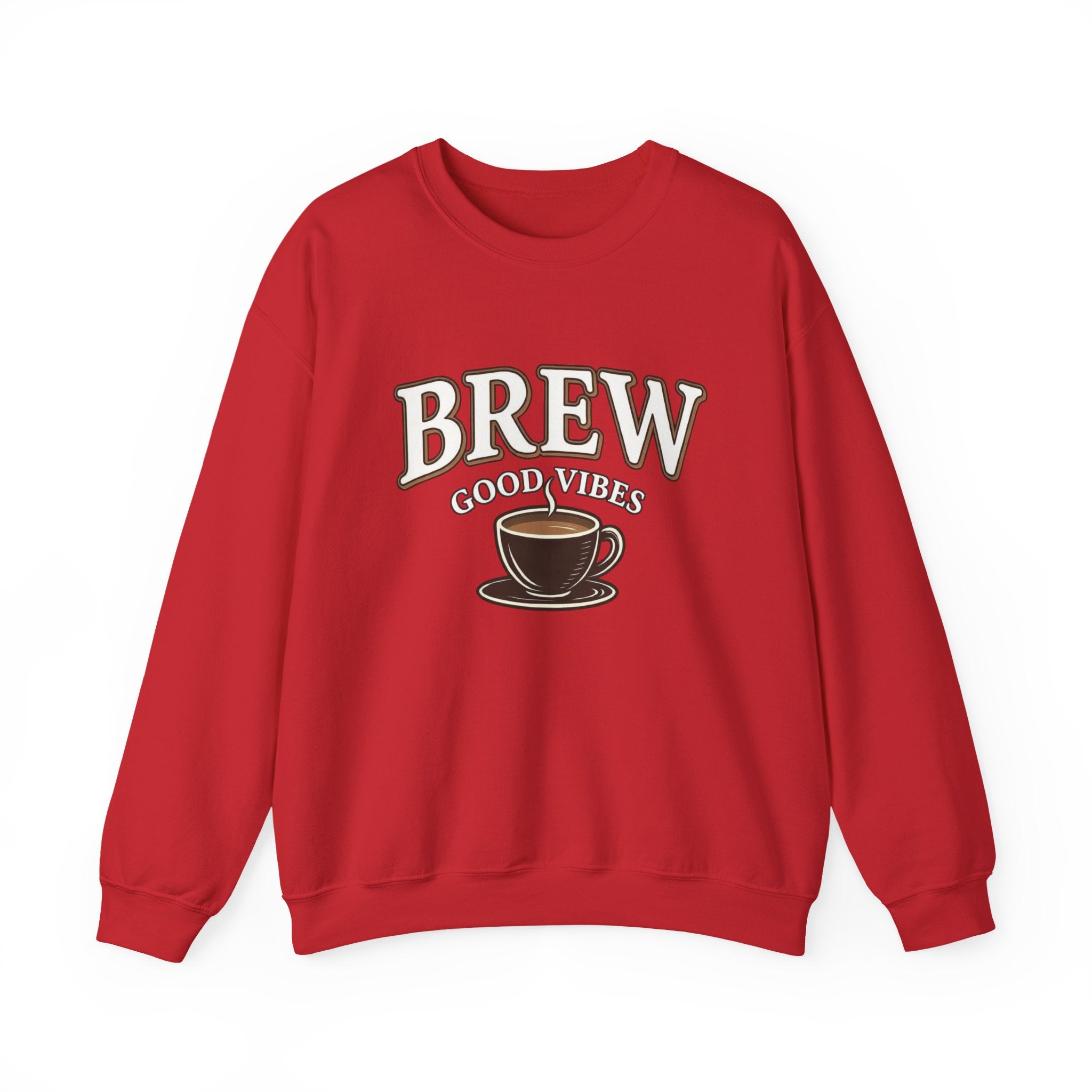 Brew Good Vibes Coffee Sweatshirt – Vintage Unisex Cotton Blend Crewneck