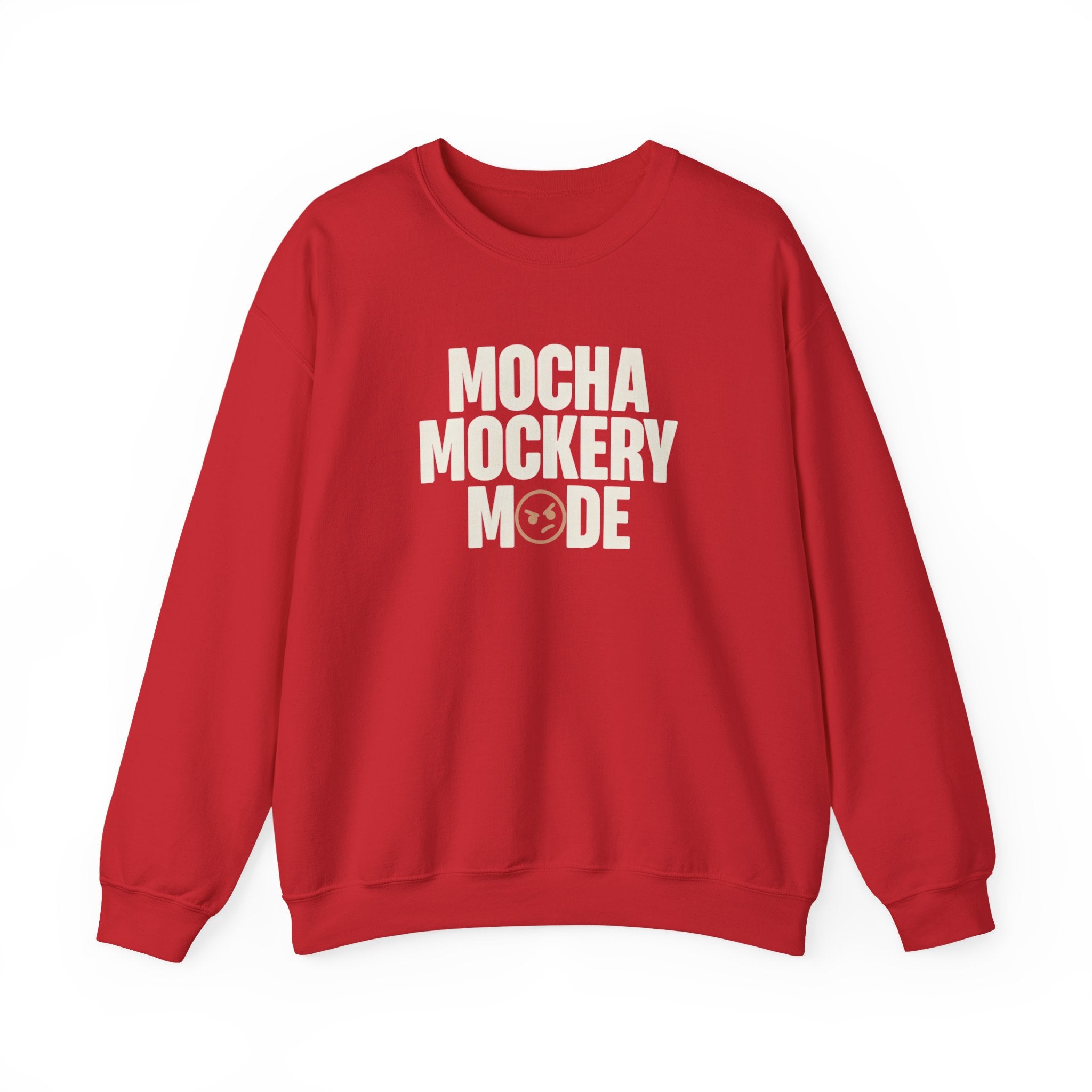 Mocha Mockery Mode Funny Coffee Sweatshirt – Unisex Fleece Crewneck