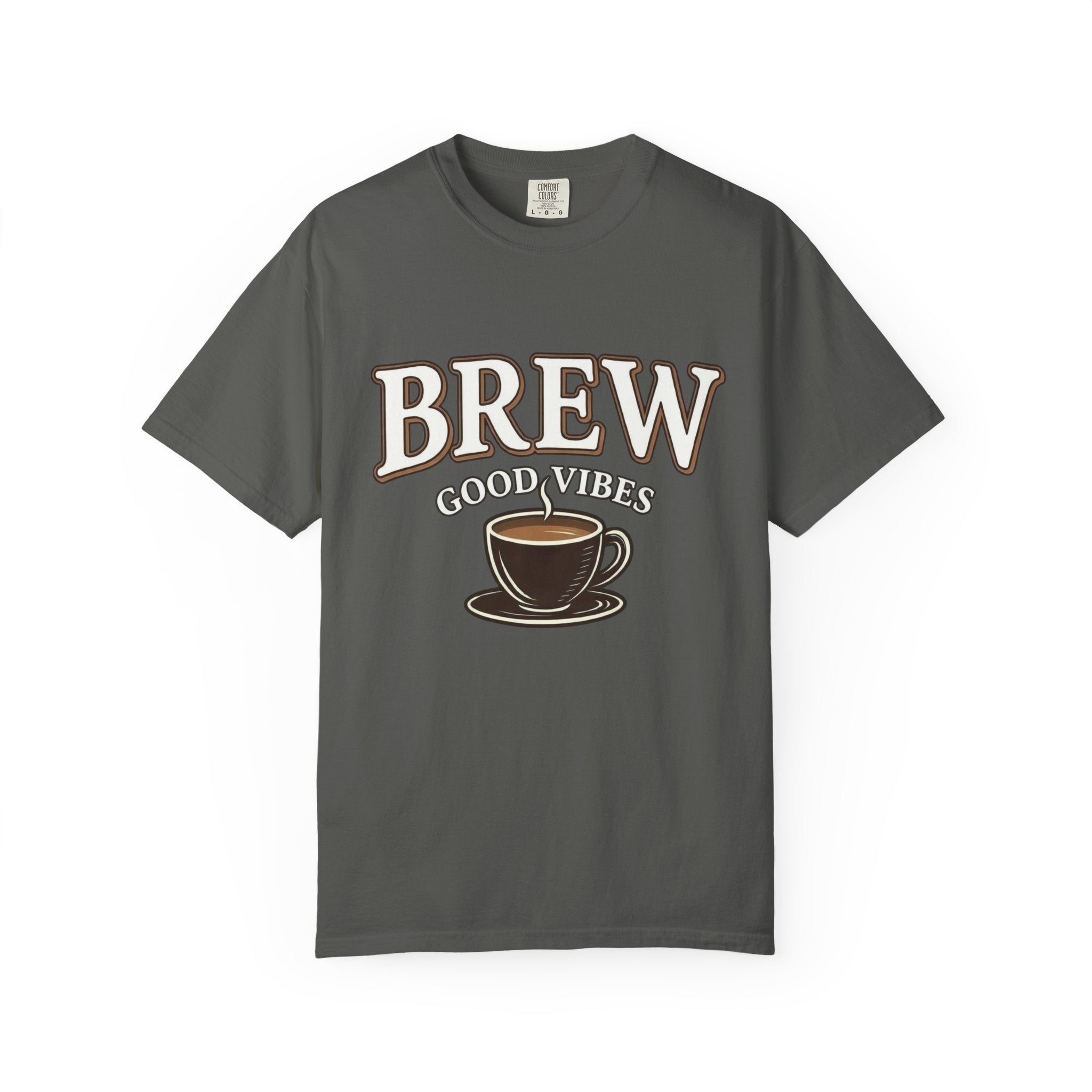 Brew Good Vibes Tee | Garment Dyed Comfort Colors | Barista Gift