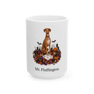 Angled Azawakh dog Halloween mug with personalized pet name and fall design — image 3