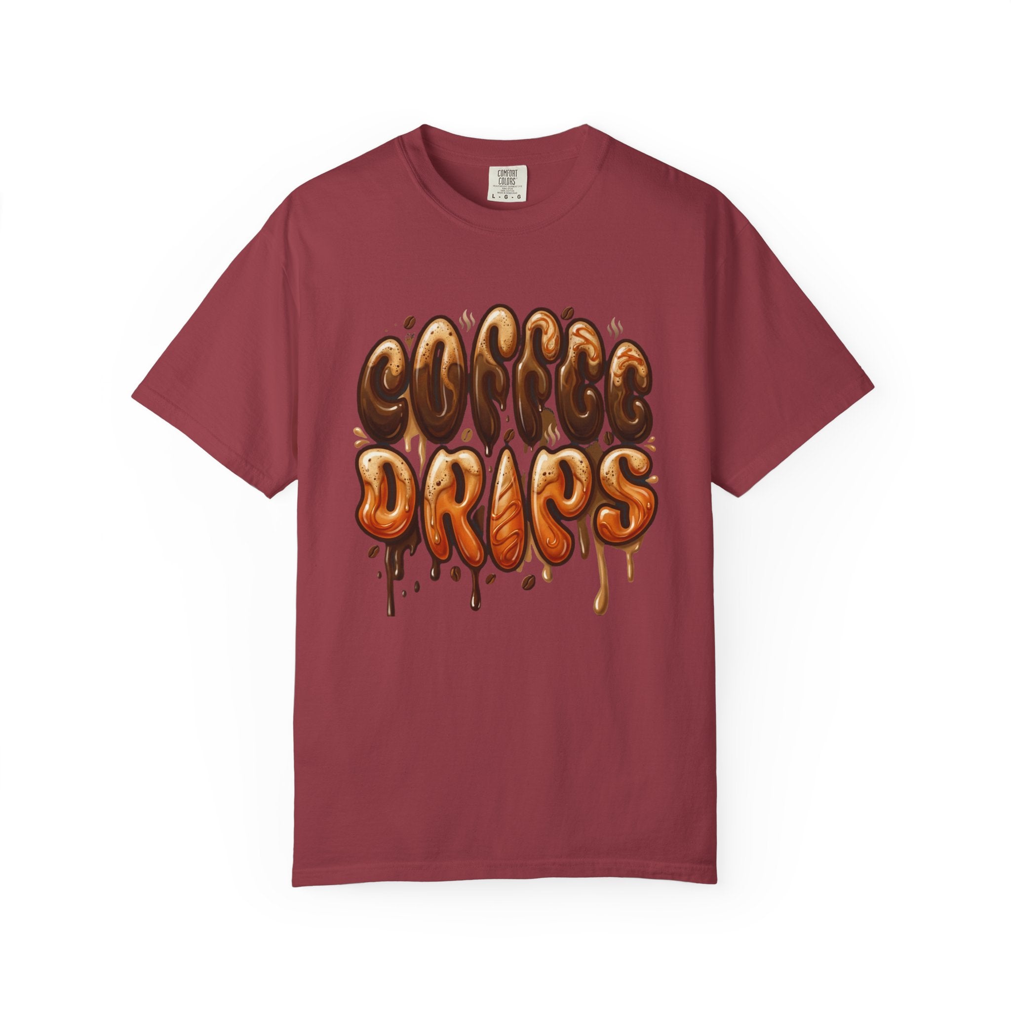Coffee Drips Retro T-Shirt | Comfort Colors Garment Dyed Graphic Tee