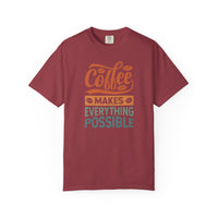 Coffee Makes Everything Possible T-Shirt | Comfort Colors 1717 | Retro Camping Graphic Tee