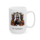 Personalized Tuxedo Cat Halloween Mug – Custom Pet Name Gift