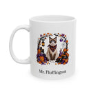 Personalized Snowshoe Cat Halloween Mug – Custom Pet Name Gift