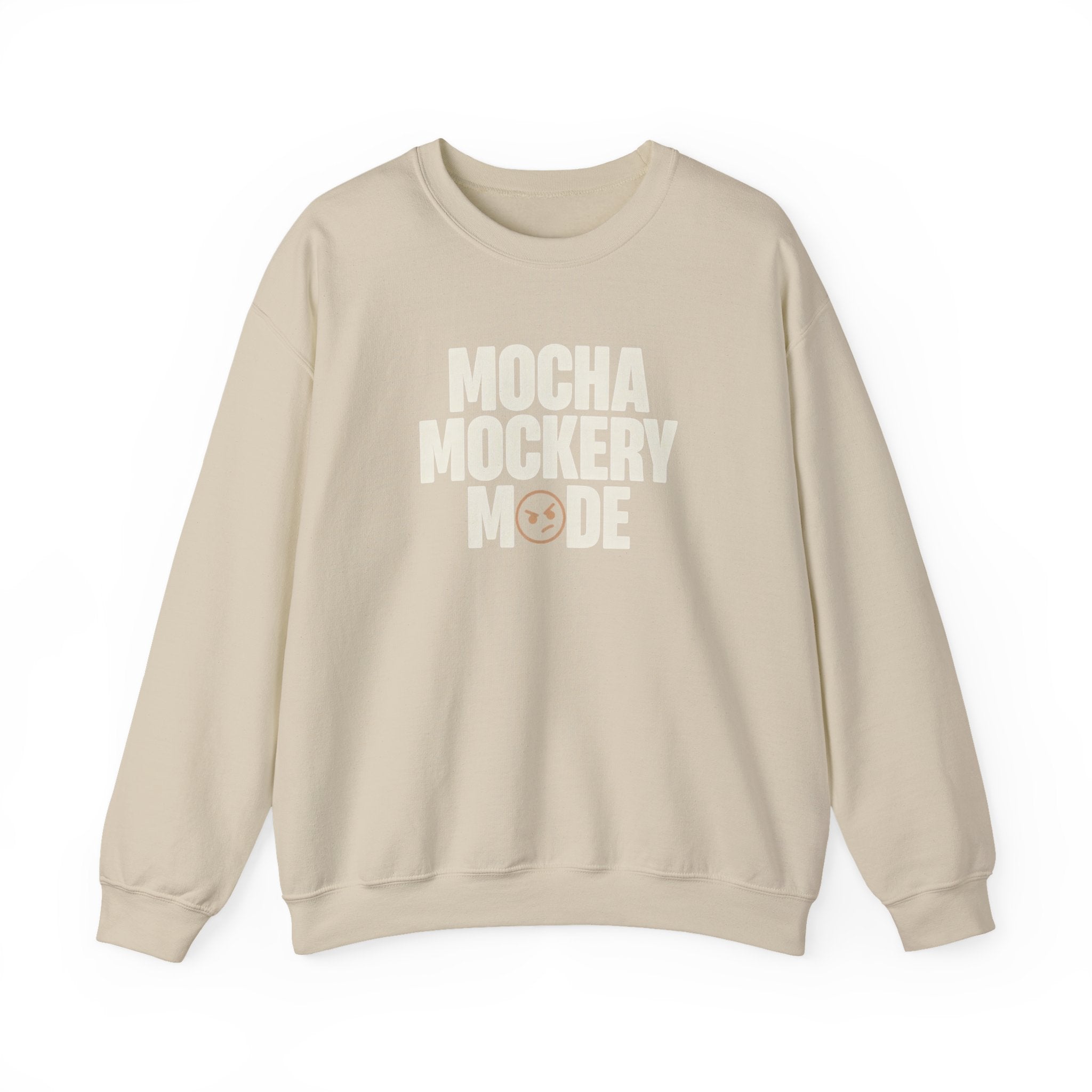 Mocha Mockery Mode Funny Coffee Sweatshirt – Unisex Fleece Crewneck