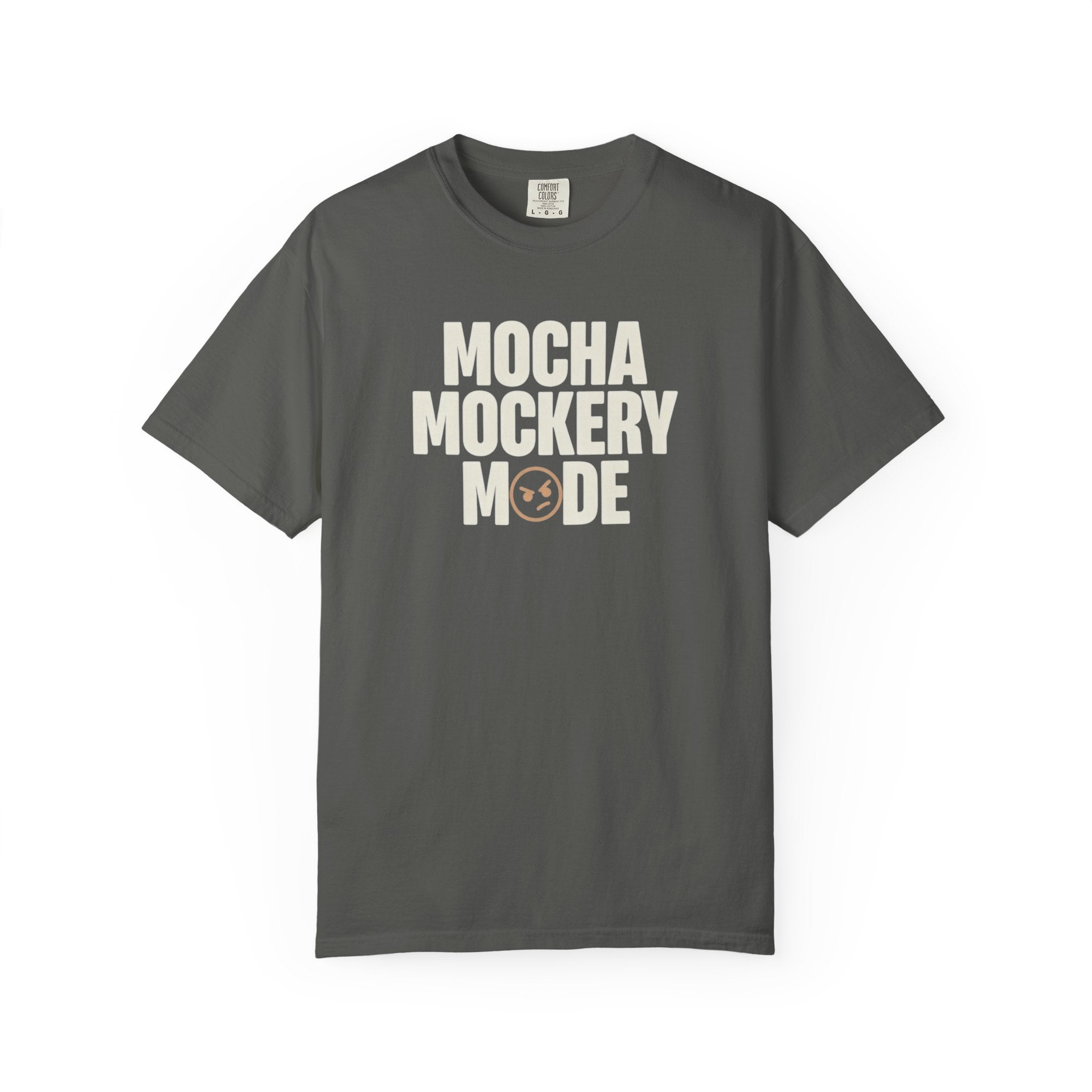 Mocha Mockery Mode Sarcastic Coffee T-Shirt - Funny Barista Tee - Retro Aesthetic Graphic Shirt - Premium Comfort Colors 1717