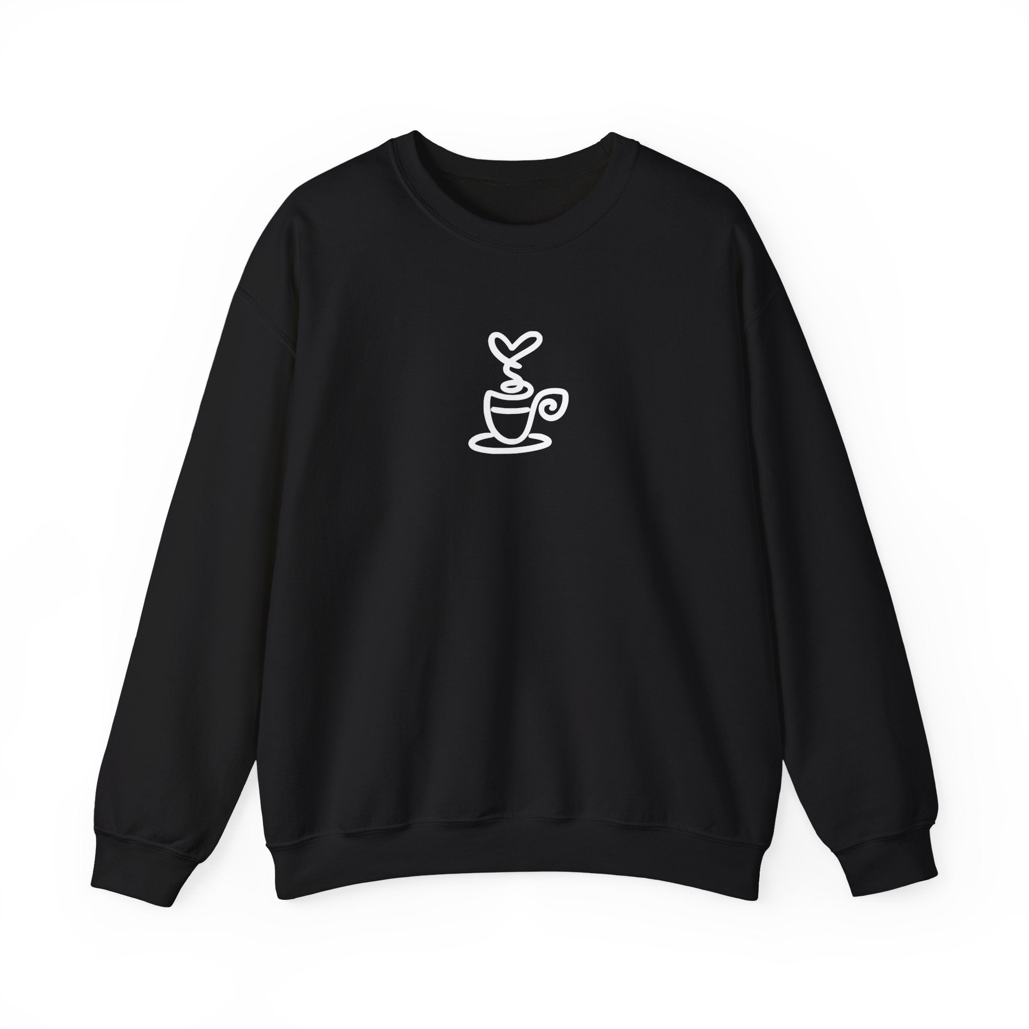 Brevity Brew Minimalist Coffee Cup Graphic Crewneck Sweatshirt
