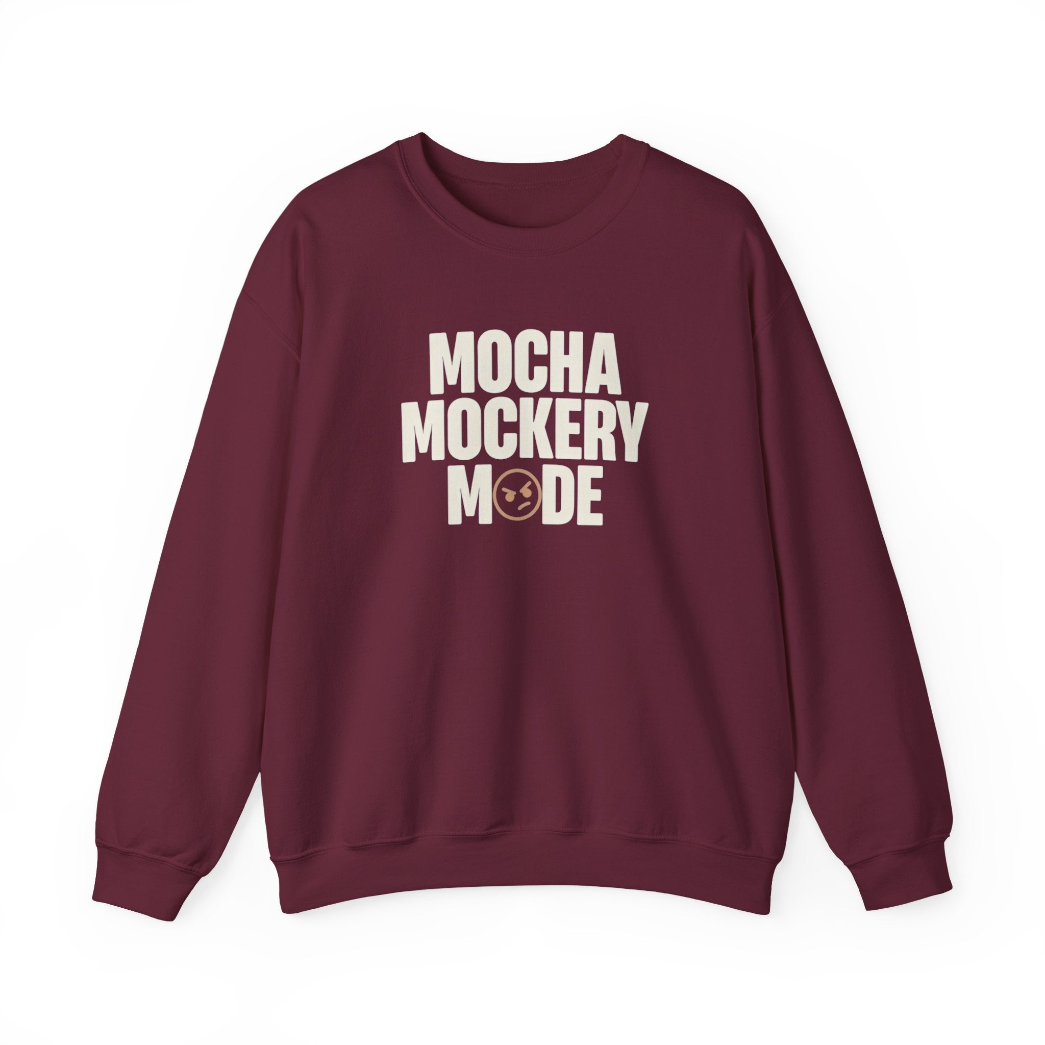 Mocha Mockery Mode Funny Coffee Sweatshirt – Unisex Fleece Crewneck