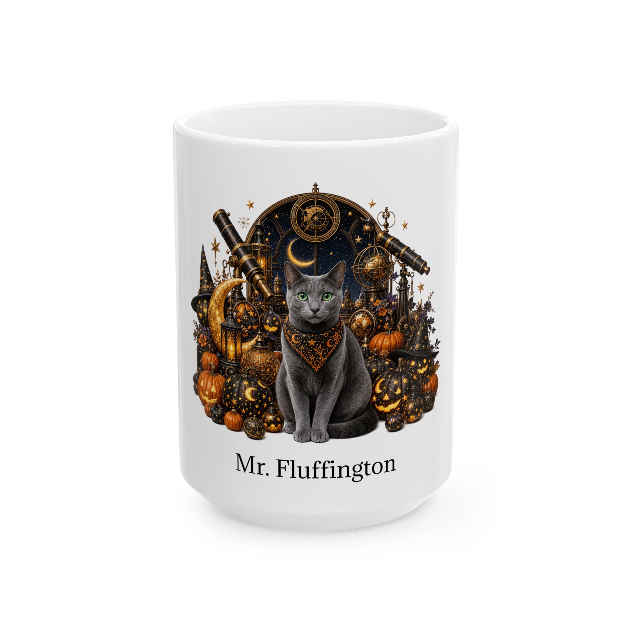 Personalized Korat Cat Halloween Mug – Custom Name