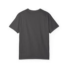Back view of a plain dark grey Comfort Colors 1717 cotton t-shirt.