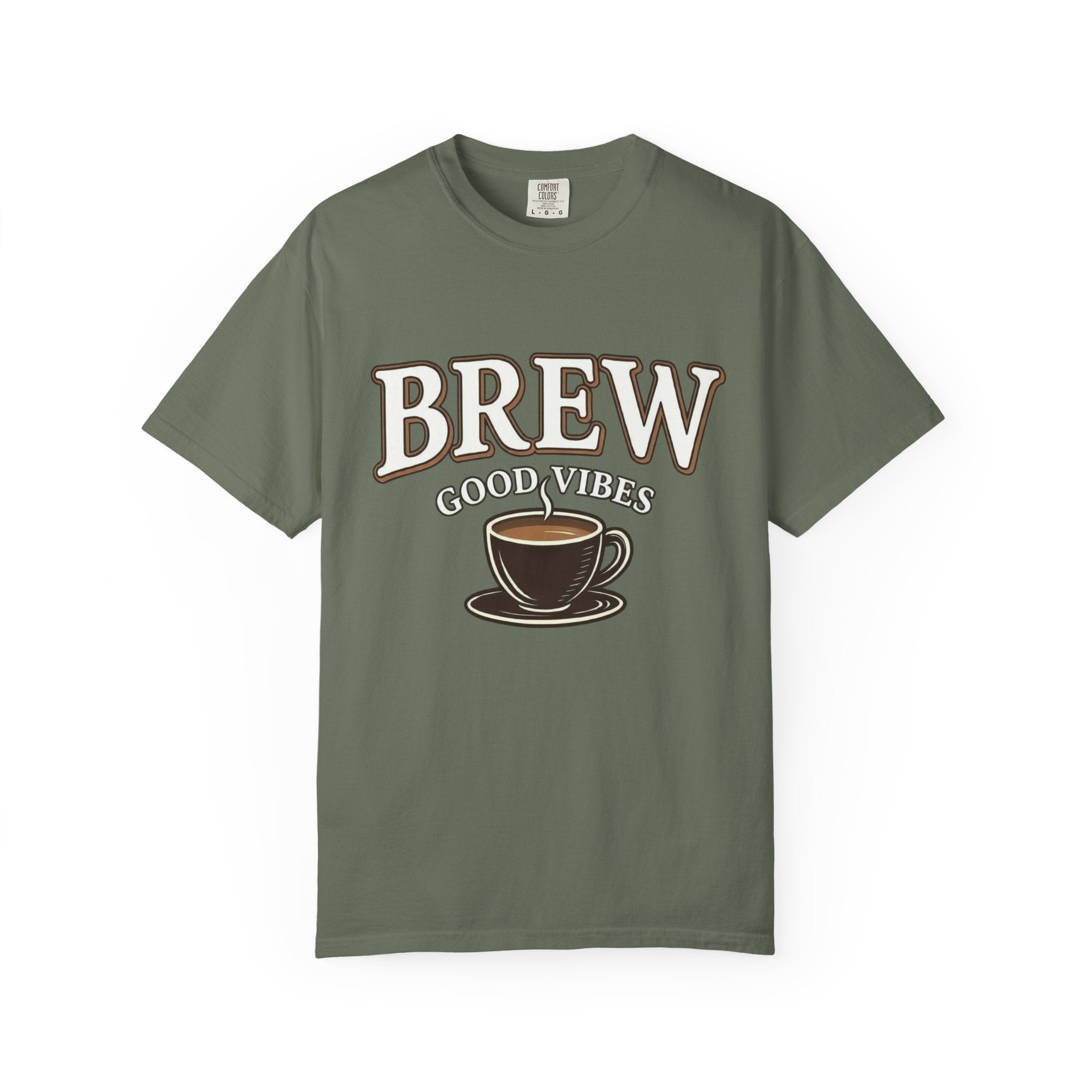 Brew Good Vibes Tee | Garment Dyed Comfort Colors | Barista Gift