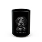Personalized Otterhound black ceramic coffee mug with custom dog name