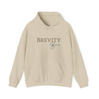 Minimalist Brevity Brew Hoodie - Aesthetic Script Logo Pullover - Cozy Unisex Oversized Sweatshirt