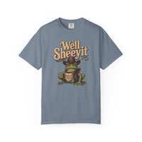 Well Sheeyit Frog T-Shirt — Funny Retro Frog with Coffee Graphic