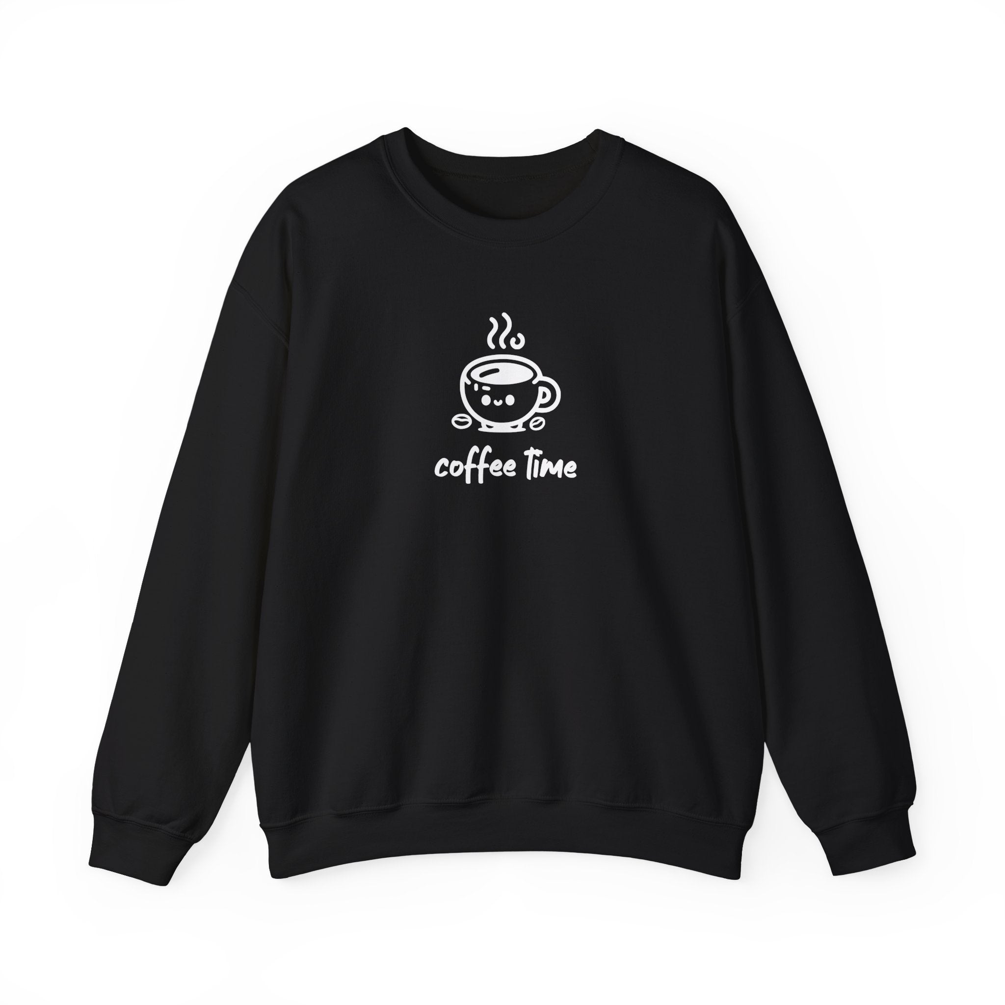 Brevity Brew Coffee Time Graphic Sweatshirt – Cozy Unisex Crewneck