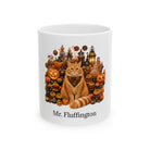 Personalized Orange Ginger Cat Halloween Mug – Custom Name