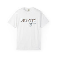 Brevity Brew Minimalist Coffee T-Shirt | Comfort Colors 1717 | Writer Gift Tee