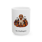 Personalized Welsh Springer Spaniel dog Halloween mug, 11oz white ceramic, with custom pet name on front