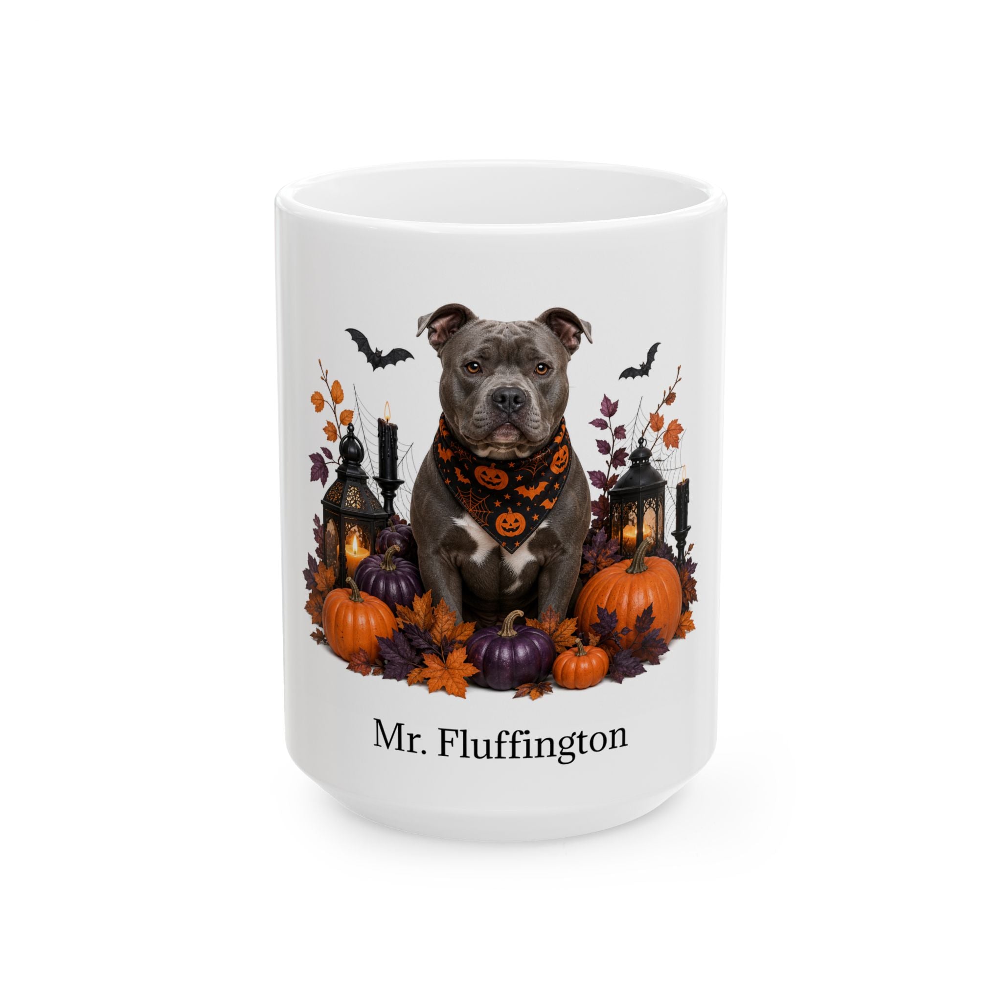 Personalized American Bully Halloween mug, alternate product view