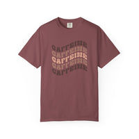 Caffeine Wave T-Shirt | Retro Caffeine Wave T-Shirt | Comfort Colors 1717 | Wavy Text Coffee Lover Gift