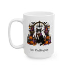 Personalized Tuxedo Cat Halloween Mug – Custom Pet Name Gift