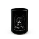 Personalized Elo Dog black ceramic coffee mug with custom dog name