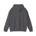 A dark gray hooded sweatshirt shown from the back.