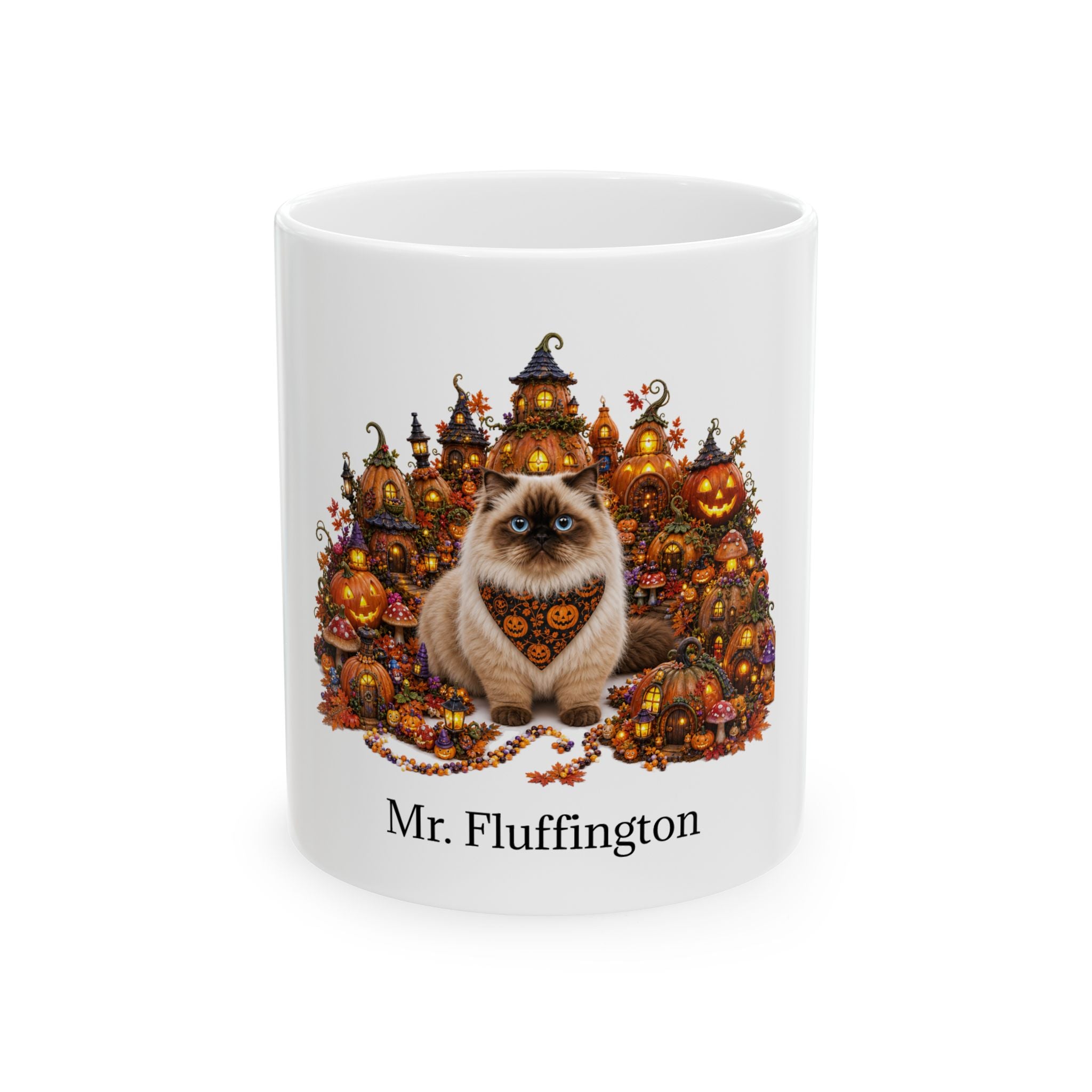Personalized Munchkin Cat Halloween Mug – Custom Name