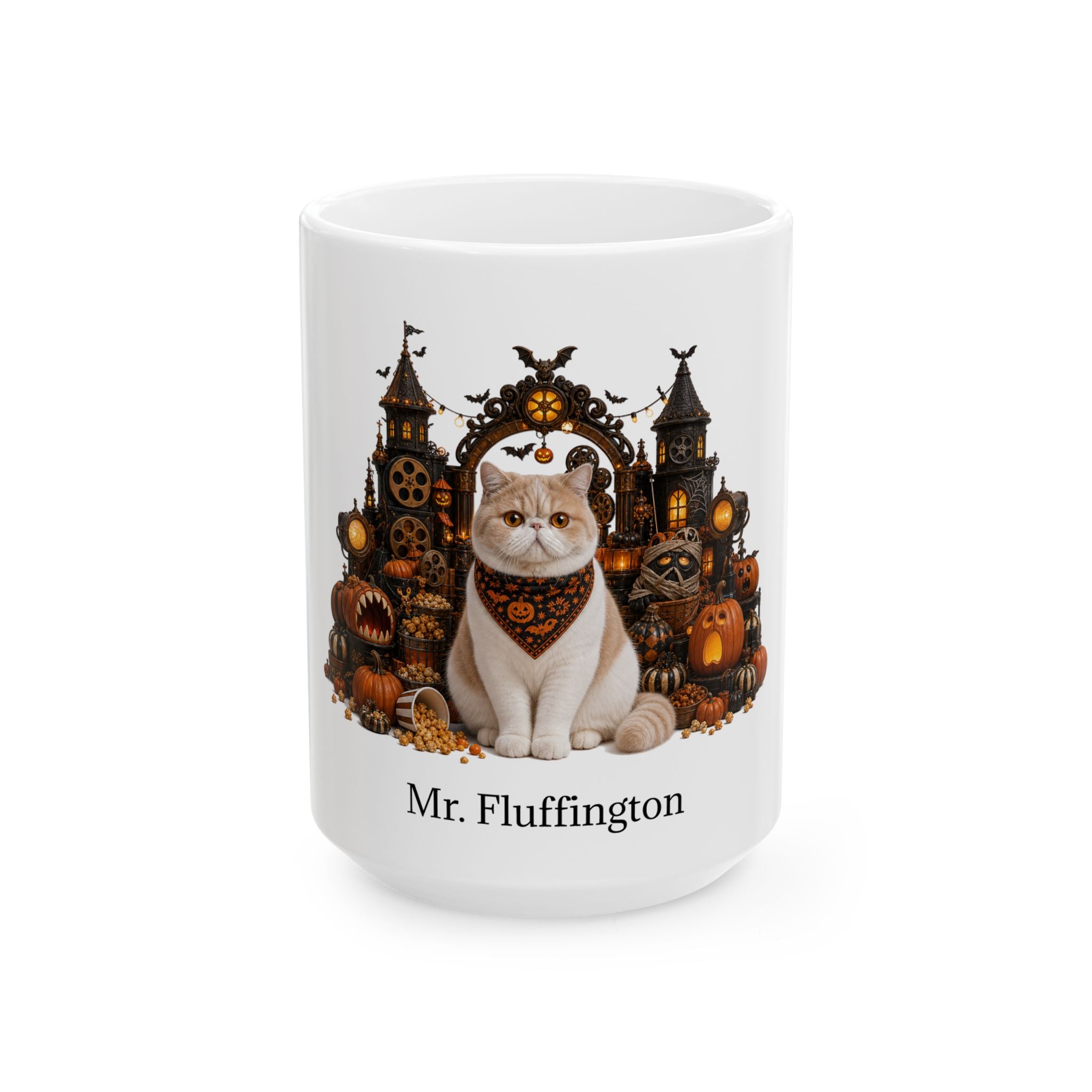 Personalized Exotic Shorthair Cat Halloween Mug – Custom Name