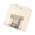 Cream-colored Comfort Colors 1717 t-shirt featuring a vintage clock and coffee graphic.