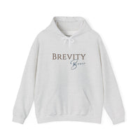 Minimalist Brevity Brew Hoodie - Aesthetic Script Logo Pullover - Cozy Unisex Oversized Sweatshirt
