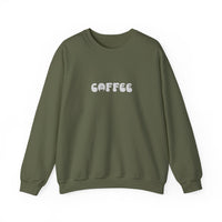 Gildan 18000 Retro Coffee Bubble Font Sweatshirt - Light Grey Crewneck