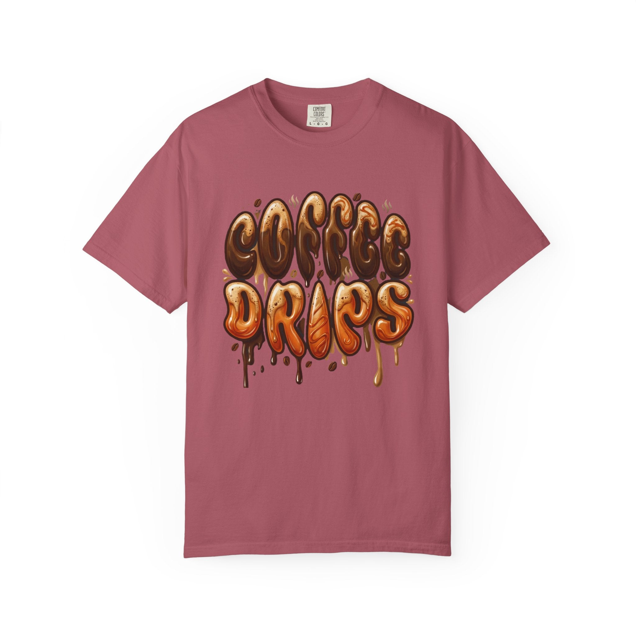 Coffee Drips Retro T-Shirt | Comfort Colors Garment Dyed Graphic Tee