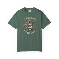 Coffee Frog T-Shirt — “If I Sip Once I’ll Sip Again” Retro Graphic Tee