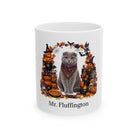 Personalized Scottish Fold cat ceramic coffee mug with Halloween artwork and custom name — image 2