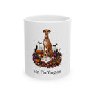 Personalized Azawakh dog ceramic coffee mug with Halloween artwork and custom name — image 2