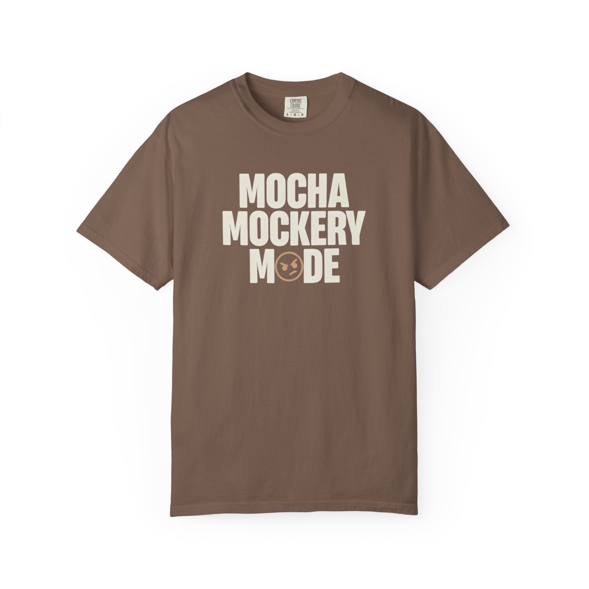 Mocha Mockery Mode Sarcastic Coffee T-Shirt - Funny Barista Tee - Retro Aesthetic Graphic Shirt - Premium Comfort Colors 1717
