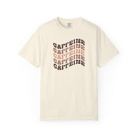 Caffeine Wave T-Shirt | Retro Caffeine Wave T-Shirt | Comfort Colors 1717 | Wavy Text Coffee Lover Gift